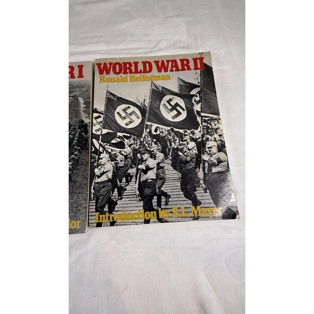 Vintage World War I World War II Paperback Book Set 1975 Derbibooks History